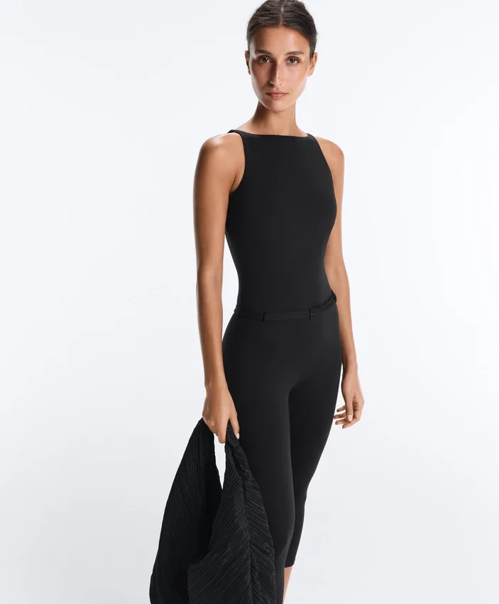 Comfortlux Capri Jumpsuit with Belt Comfortlux Capri Jumpsuit with Belt