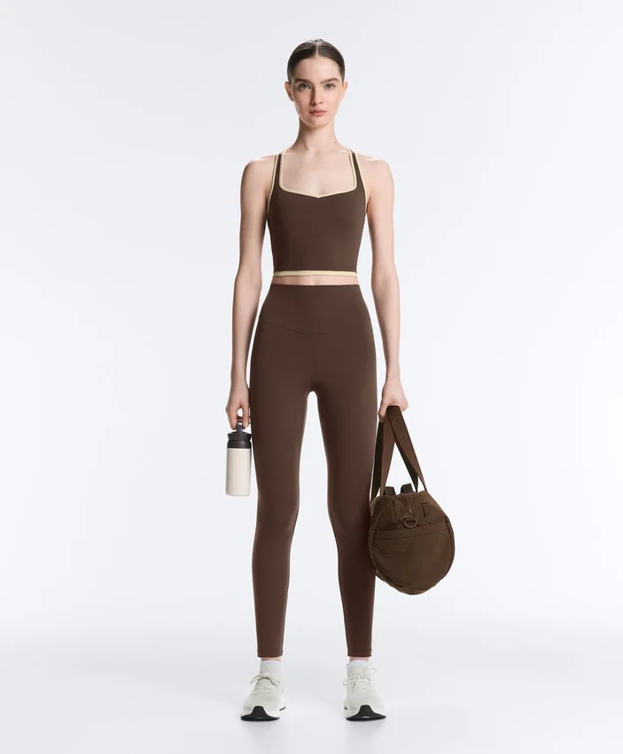 Comfortlux Contrast Crossover Back Tank Top Comfortlux Contrast Crossover Back Tank Top