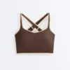 Comfortlux Contrast Crossover Back Tank Top Comfortlux Contrast Crossover Back Tank Top