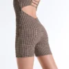 Comfortlux Gingham Short Jumpsuit