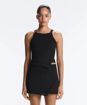 Comfortlux Halterneck Tank Top with Hemstitch
