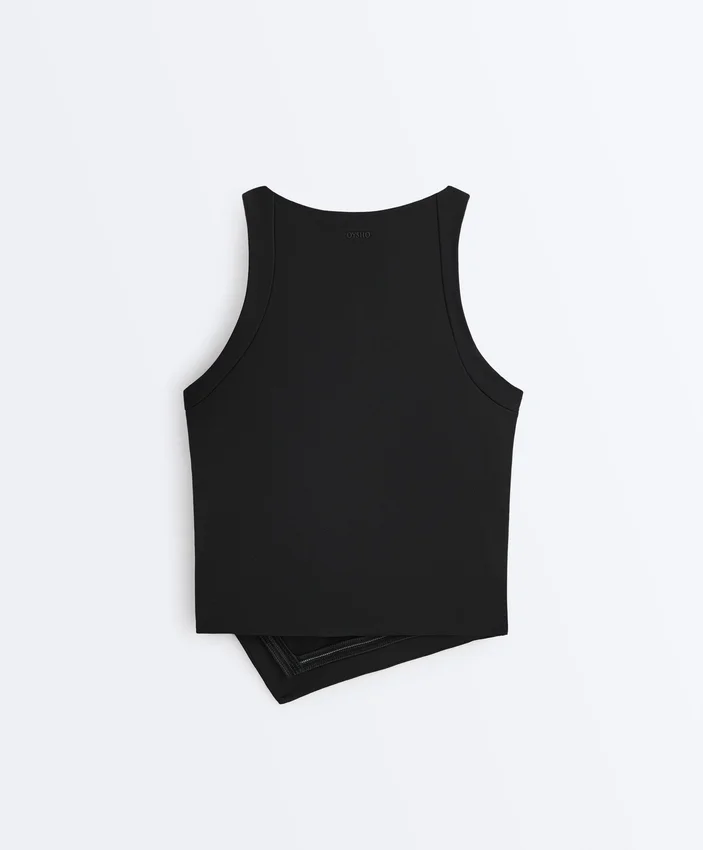 Comfortlux Halterneck Tank Top with Hemstitch Comfortlux Halterneck Tank Top with Hemstitch