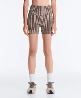 Comfortlux High-Rise 10Cm Gingham Hot Pants