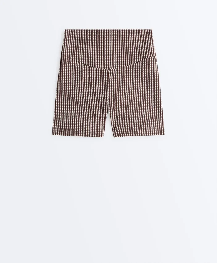 Comfortlux High-Rise 10Cm Gingham Hot Pants Comfortlux High-Rise 10Cm Gingham Hot Pants