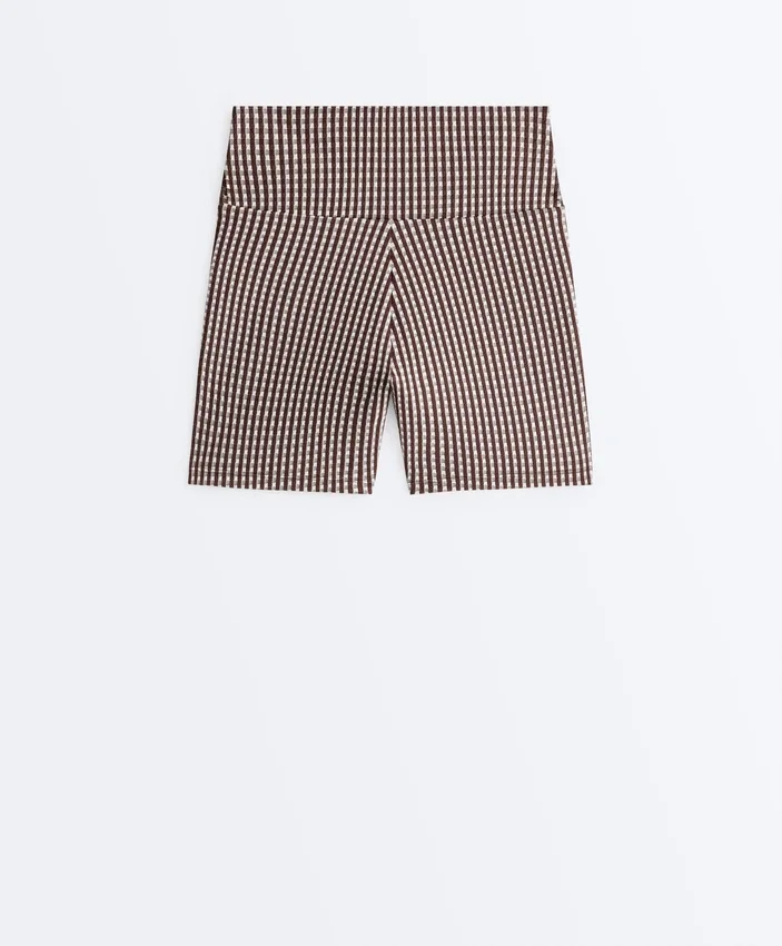 Comfortlux High-Rise 10Cm Gingham Hot Pants Comfortlux High-Rise 10Cm Gingham Hot Pants