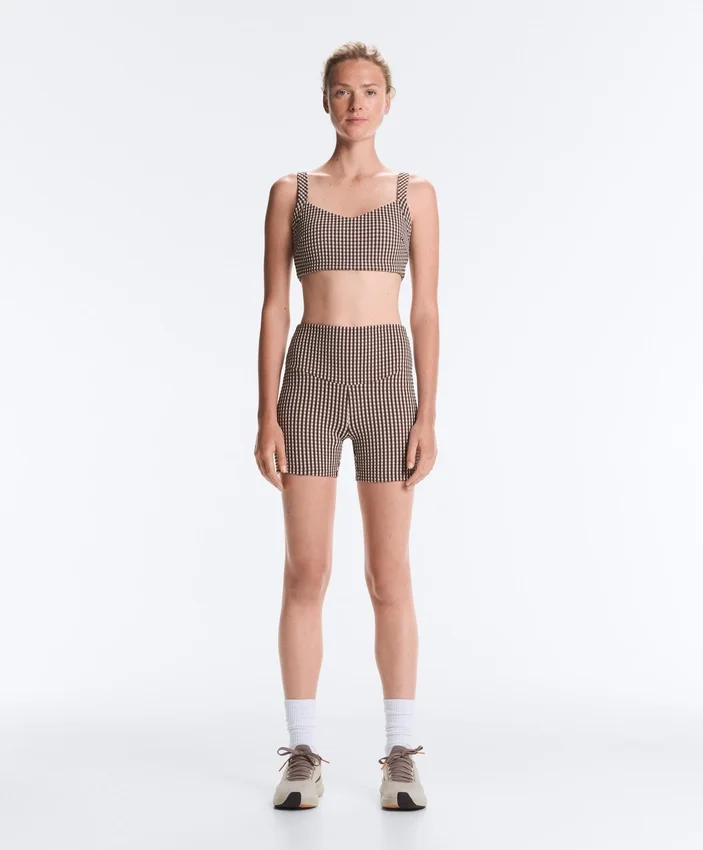Comfortlux High-Rise 10Cm Gingham Hot Pants Comfortlux High-Rise 10Cm Gingham Hot Pants