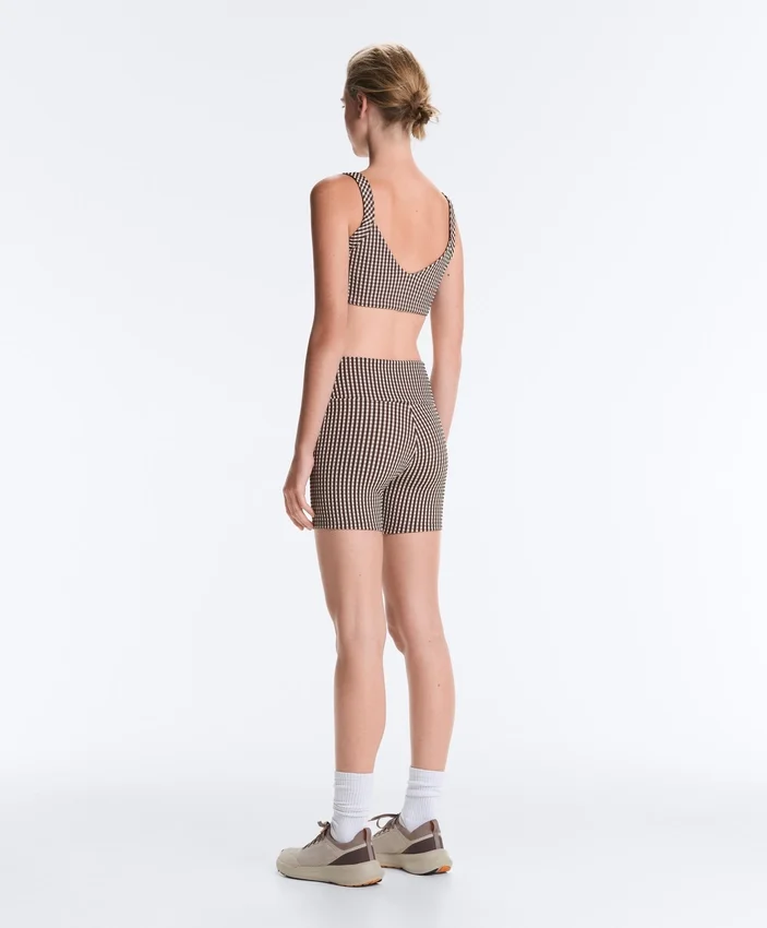 Comfortlux High-Rise 10Cm Gingham Hot Pants Comfortlux High-Rise 10Cm Gingham Hot Pants