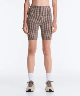 Comfortlux High-Rise 20Cm Gingham Biker Leggings