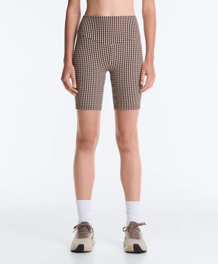 Comfortlux High-Rise 20Cm Gingham Biker Leggings Comfortlux High-Rise 20Cm Gingham Biker Leggings