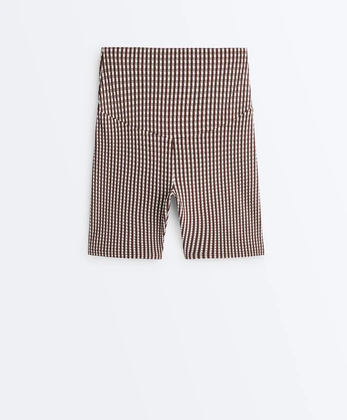 Comfortlux High-Rise 20Cm Gingham Biker Leggings Comfortlux High-Rise 20Cm Gingham Biker Leggings