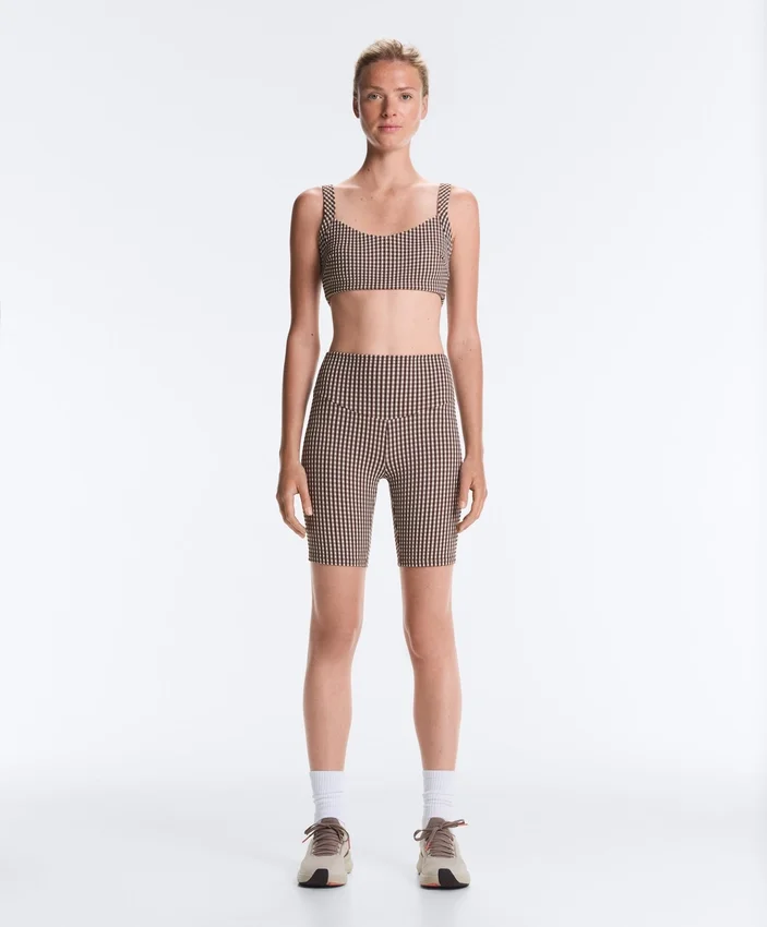 Comfortlux High-Rise 20Cm Gingham Biker Leggings Comfortlux High-Rise 20Cm Gingham Biker Leggings