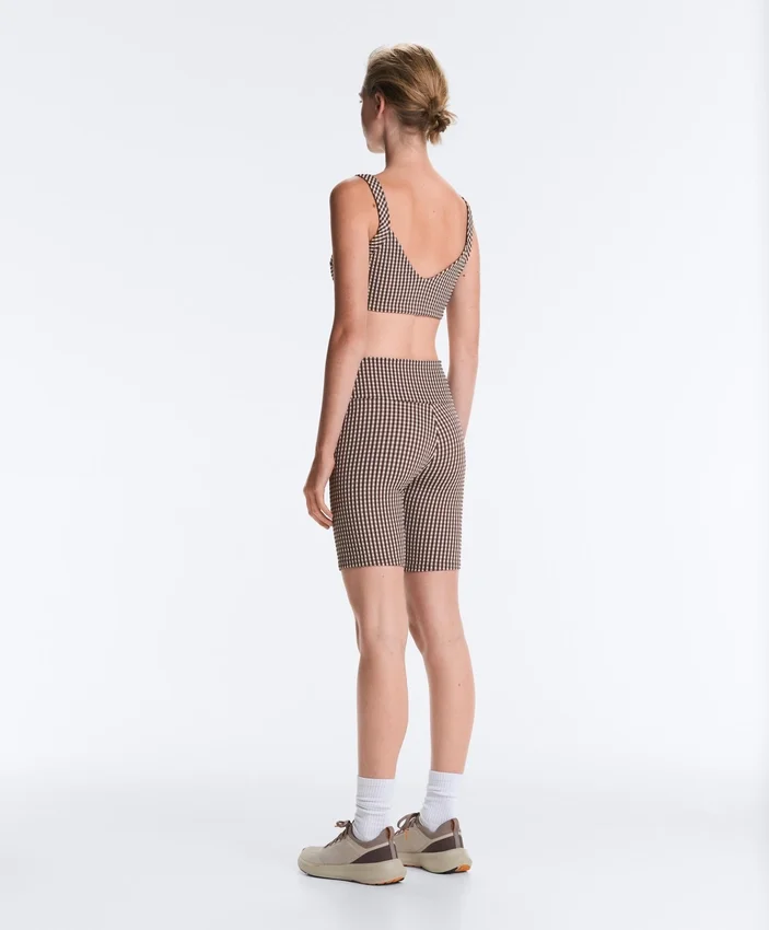 Comfortlux High-Rise 20Cm Gingham Biker Leggings Comfortlux High-Rise 20Cm Gingham Biker Leggings