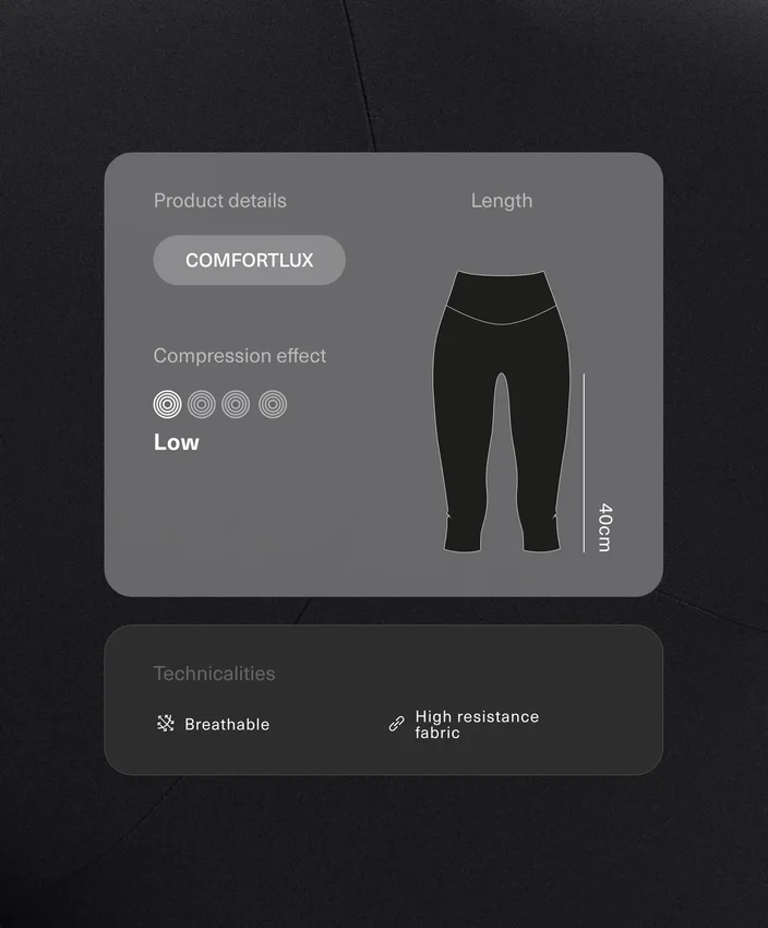 Comfortlux High-Rise 40Cm Knee-Length Leggings Comfortlux High-Rise 40Cm Knee-Length Leggings