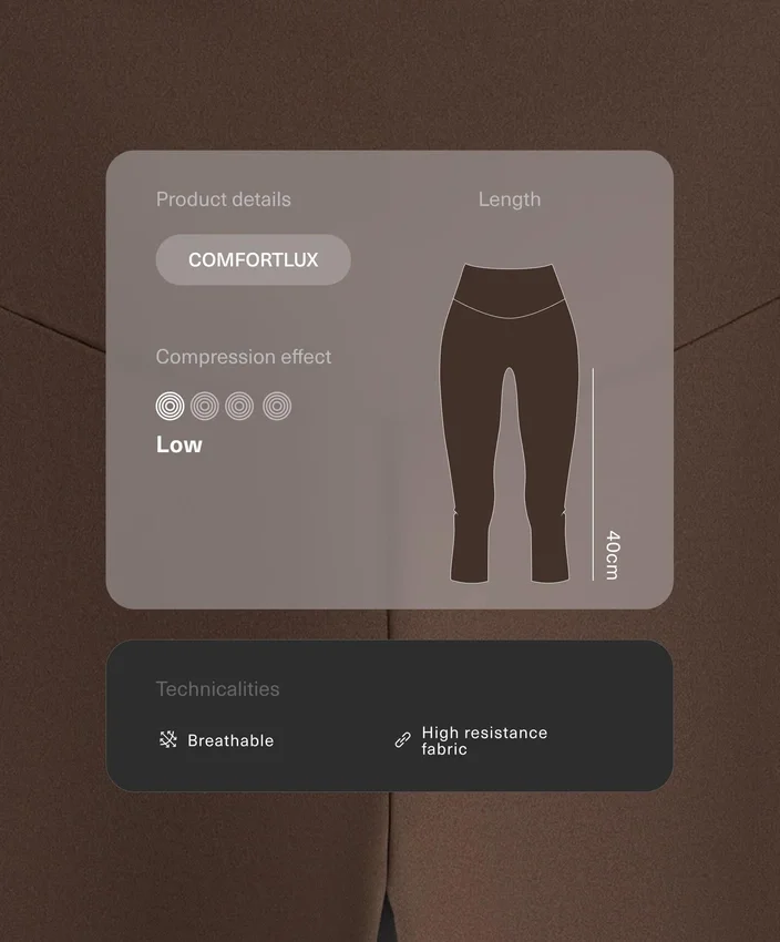 Comfortlux High-Rise 40Cm Knee-Length Leggings Comfortlux High-Rise 40Cm Knee-Length Leggings