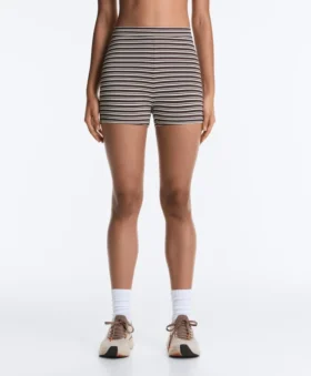 Comfortlux High-Rise 5Cm Striped Hot Pants