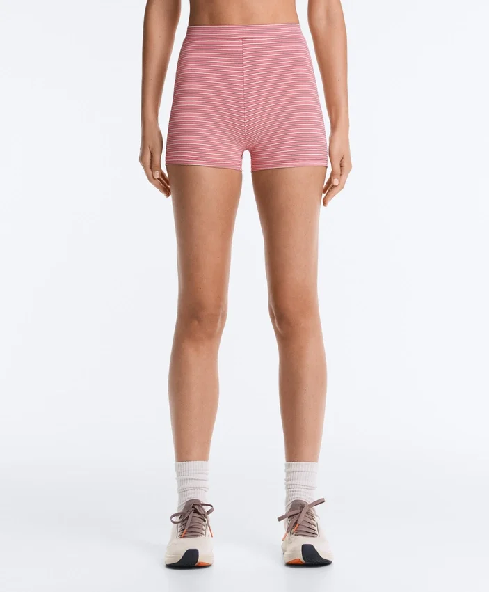 Comfortlux High-Rise 5Cm Striped Hot Pants Comfortlux High-Rise 5Cm Striped Hot Pants