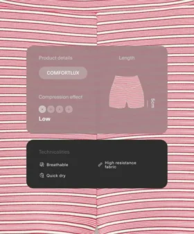 Comfortlux High-Rise 5Cm Striped Hot Pants