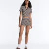 Comfortlux High-Rise 5Cm Striped Hot Pants Comfortlux High-Rise 5Cm Striped Hot Pants