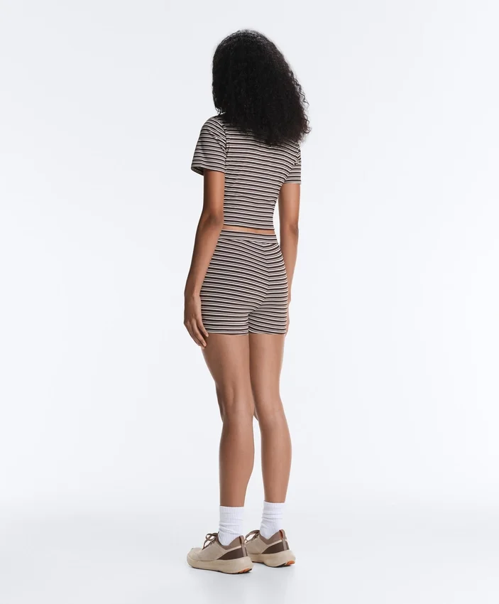 Comfortlux High-Rise 5Cm Striped Hot Pants Comfortlux High-Rise 5Cm Striped Hot Pants