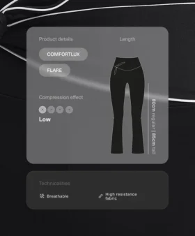 Comfortlux High-Rise Flare Trousers with Bow