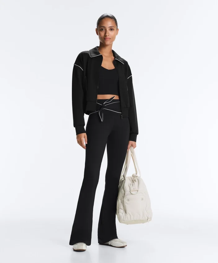 Comfortlux High-Rise Flare Trousers with Bow Comfortlux High-Rise Flare Trousers with Bow