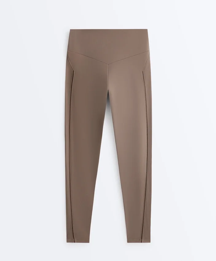 Comfortlux High-Rise Hemstitch Ankle-Length Leggings Comfortlux High-Rise Hemstitch Ankle-Length Leggings