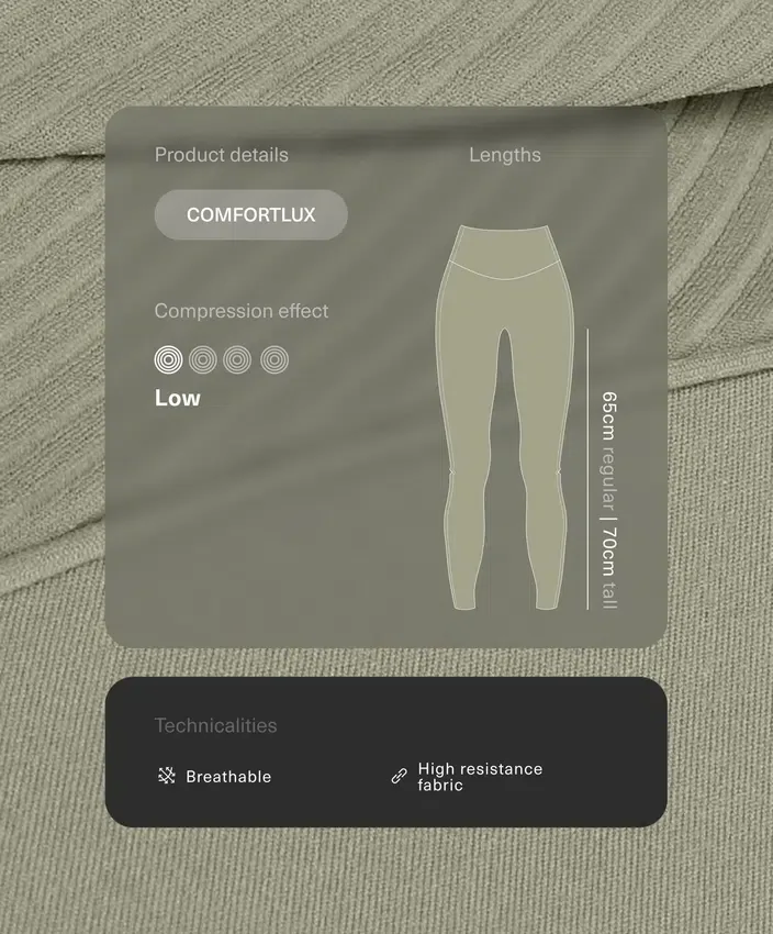 Comfortlux High-Rise Rib Ankle-Length Leggings Comfortlux High-Rise Rib Ankle-Length Leggings