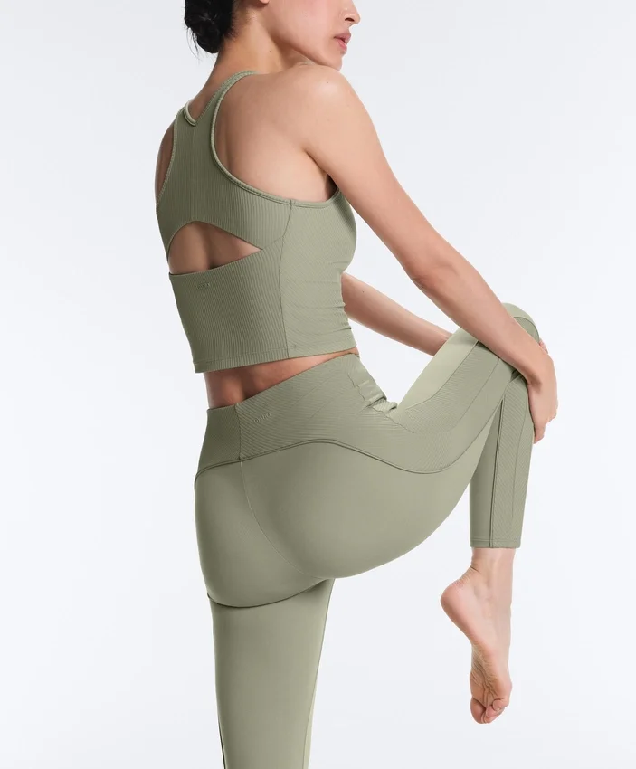 Comfortlux High-Rise Rib Ankle-Length Leggings Comfortlux High-Rise Rib Ankle-Length Leggings