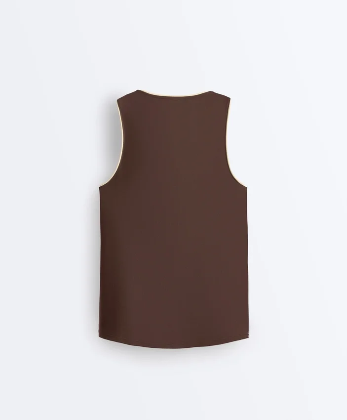Comfortlux Piping Sleeveless Tank Top Comfortlux Piping Sleeveless Tank Top