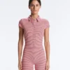 Comfortlux Striped Short Jumpsuit Comfortlux Striped Short Jumpsuit