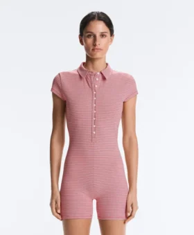 Comfortlux Striped Short Jumpsuit