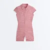 Comfortlux Striped Short Jumpsuit Comfortlux Striped Short Jumpsuit