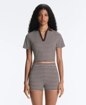 Comfortlux Striped Short-Sleeve Polo Shirt