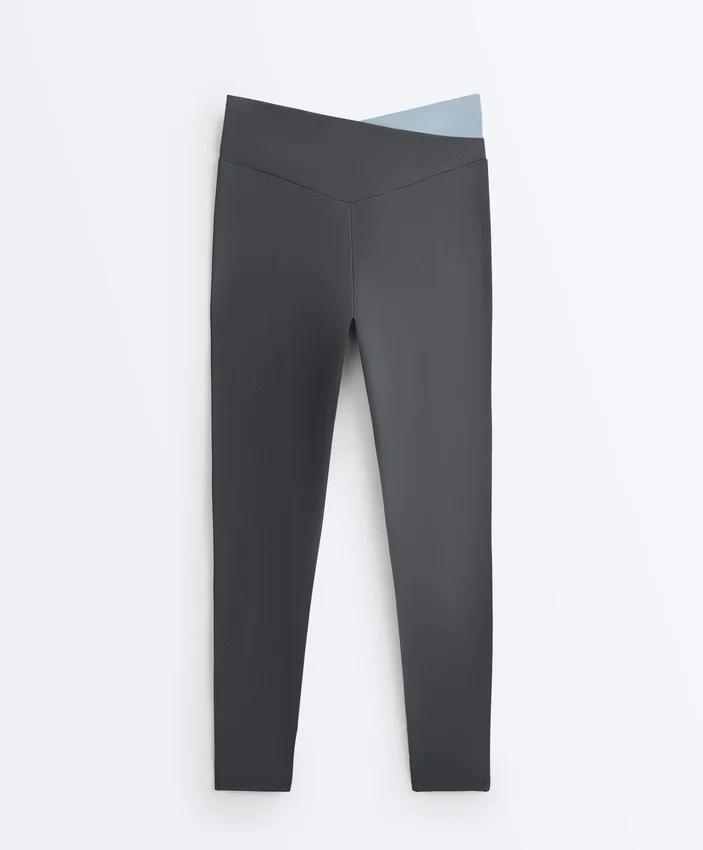 Comfortlux V-Waist Contrast Ankle-Length Leggings Comfortlux V-Waist Contrast Ankle-Length Leggings