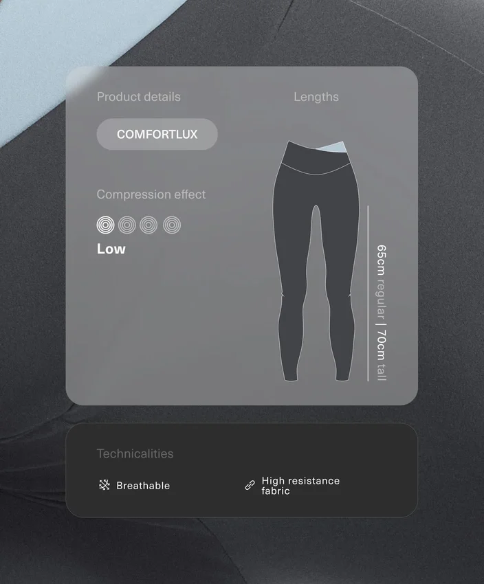 Comfortlux V-Waist Contrast Ankle-Length Leggings Comfortlux V-Waist Contrast Ankle-Length Leggings