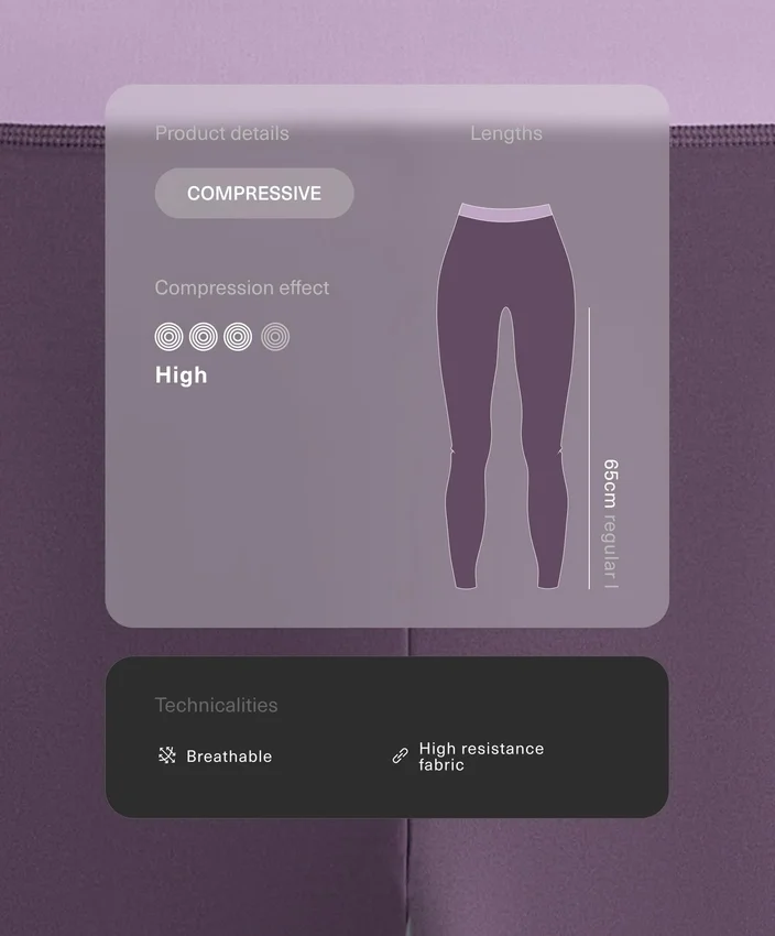 Compressive High Rise 65Cm Ankle-Length Leggings Compressive High Rise 65Cm Ankle-Length Leggings