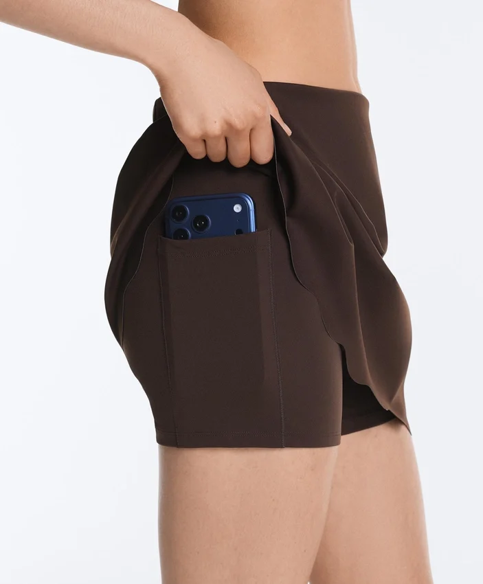 Compressive High-Rise Wavy Short Skirt Compressive High-Rise Wavy Short Skirt