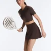 Compressive High-Rise Wavy Short Skirt Compressive High-Rise Wavy Short Skirt