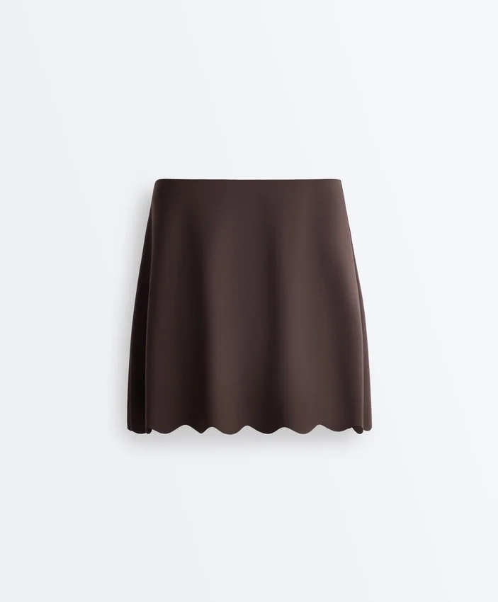 Compressive High-Rise Wavy Short Skirt Compressive High-Rise Wavy Short Skirt