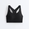 Compressive Medium-Support Bra with Cups Compressive Medium-Support Bra with Cups