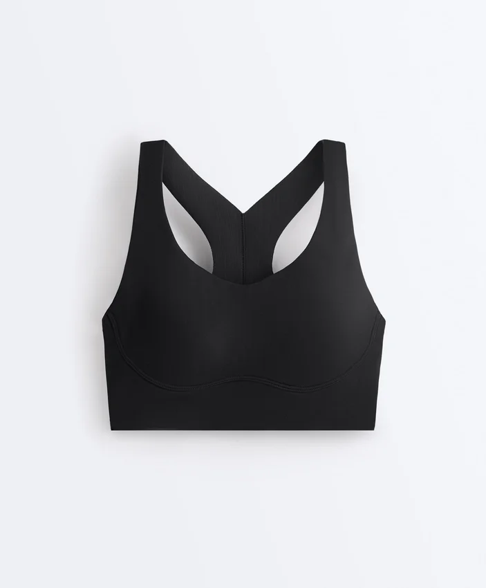 Compressive Medium-Support Bra with Cups Compressive Medium-Support Bra with Cups