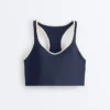 Compressive Medium Support Sports Bra with Rubber Cups Compressive Medium Support Sports Bra with Rubber Cups