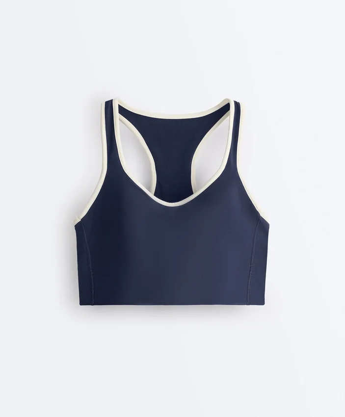 Compressive Medium Support Sports Bra with Rubber Cups Compressive Medium Support Sports Bra with Rubber Cups