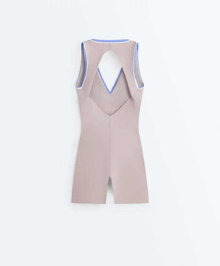 Contrast Compressive Short Jumpsuit Contrast Compressive Short Jumpsuit