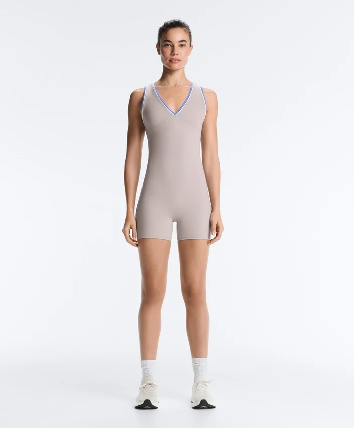 Contrast Compressive Short Jumpsuit Contrast Compressive Short Jumpsuit