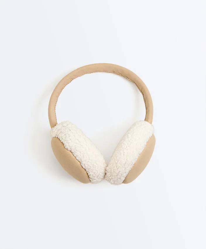 Contrast Faux Shearling Ear Muffs Contrast Faux Shearling Ear Muffs