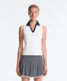 Contrast Sleeveless Comfortlux Polo Shirt
