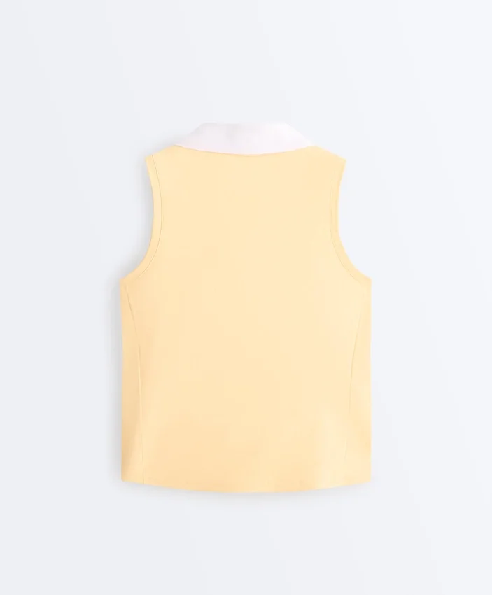 Contrast Sleeveless Comfortlux Polo Shirt Contrast Sleeveless Comfortlux Polo Shirt