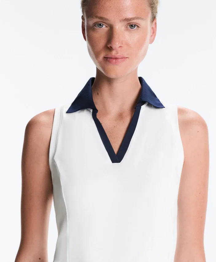 Contrast Sleeveless Comfortlux Polo Shirt Contrast Sleeveless Comfortlux Polo Shirt