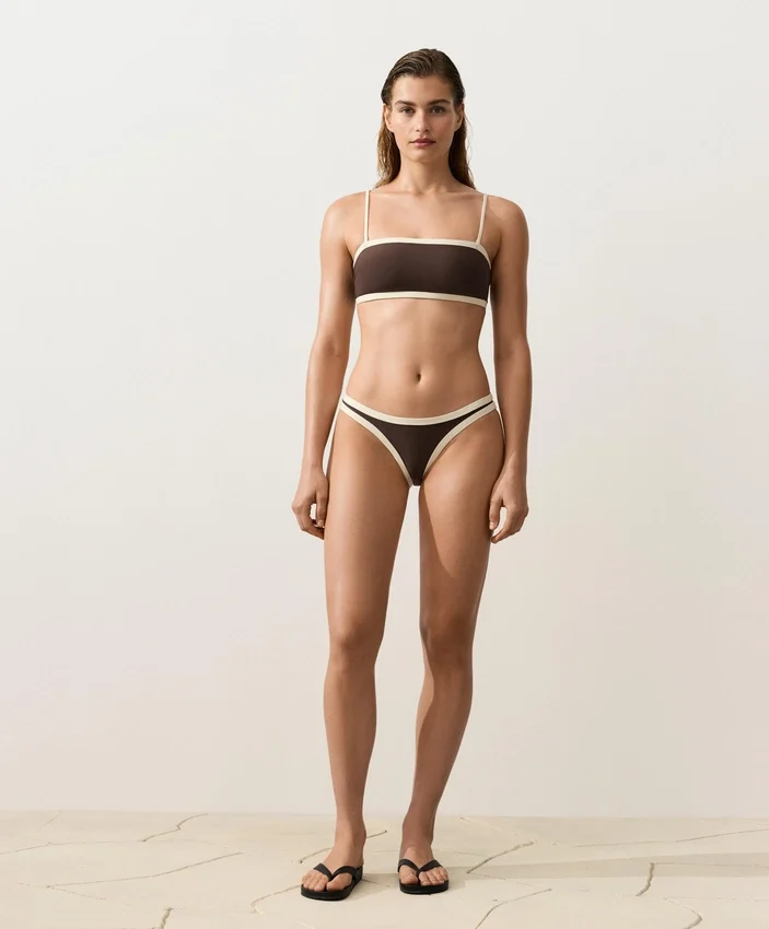 Contrast Trim Bandeau Bikini Contrast Trim Bandeau Bikini